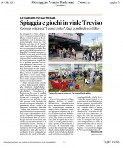 Spiaggia e giochi in viale Treviso