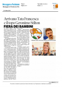 Arrivano Tata Francesca e il topo Geronimo Stilton